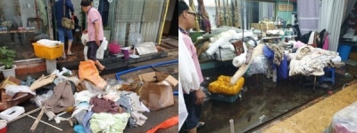 [르포] 104mm 물폭탄에 익산 도심 한복판 쑥대밭