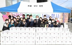 정읍 태인 컨트리클럽, 겨울철 김장김치 600kg 태인면에 전달