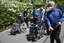 전주동암 재활원 장애인들 동암고에서 교정나들이 행사