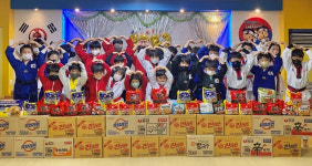 익산 태극태권도, 7년째 사랑의 라면 나눔 ‘훈훈’