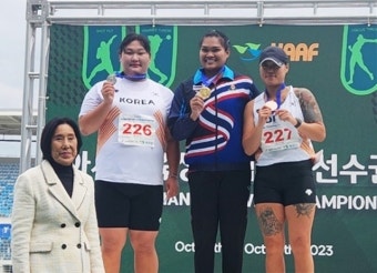 익산시청 신유진, 아시아투척선수권대회 은메달