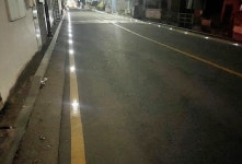 정읍 내장상동, 교통사고 예방 위한 태양광 LED 도로표지병 설치
