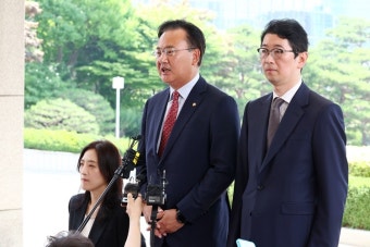 국민의힘 '이재명 사법파괴 저지 특위' 대법원 방문... 신속 재판 촉구