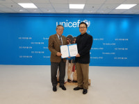 기창건설, 유니세프에 성금 전달… 지구촌 어린생명 살리기 지원
