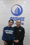 [포토] 여성 프로골프 선수 리디아 고, 서희건설 본사 방문