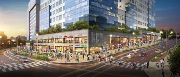 풍부한 유동인구 갖춘 입춘로 사거리 대로변 코너 상가 혁신도시 엔터스트릿몰 주목