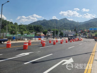 의정부시, 국도43호선(송산로) 교통난 해소···1.17km 임시 도로 개통