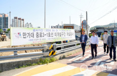 김동근 의정부시장, 만가대 마을 현장점검···마을 내 중·소 도로 지속적으로 개설