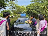 부산시설공단, 스포원파크 주차장서 생활 질서 확립 캠페인 전개