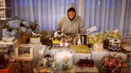 이민호 선물에 파묻힌 생일…촛불 끄기는 실패