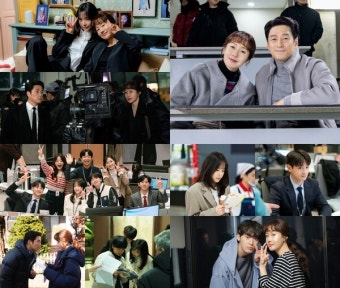 종영 앞둔 '가족X멜로', 비하인드 컷 보니 지진희-김지수-손나은-최민호-윤산하 호흡 척척