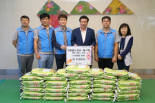 참사랑봉사회, 대구 중구청 방문 백미 기탁