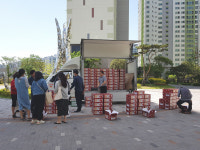 경주 아파트서 토마토 판촉행사