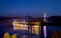 형형색색 김천 부항댐 교량 야간 관광명소로 거듭난다