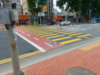 대구 동구청, 어린이 보행 안전 확보 위해 스쿨존 노란색 횡단보도 설치