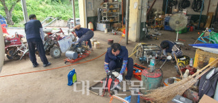 안동 호우피해지역에서 NH농기계순회정비단 긴급 순회수리