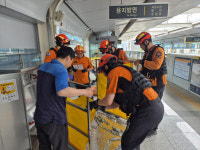 대구 북부소방, 도시철도 3호선 인명구조 훈련 실시