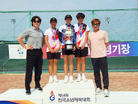 문경여중, 전국소년체육대회 소프트테니스 단체전 금메달 획득