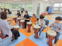 대구 남구 iM단디지역아동센터, 6·25전쟁 75주년 행사서 신나는 젬베공연