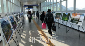 영천시·사진작가협회 영천지부, 영천역 승강장서 관광 사진공모전 입상작 전시