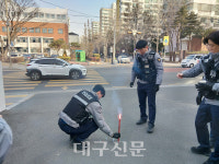 대구 달서경찰서, 불꽃신호기로 교통사고 현장 안전 밝힌다