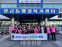 김천 양금동 단체·통장협의회, 설맞이 환경정비 실시
