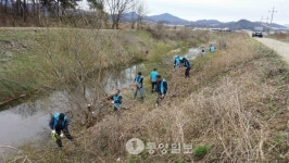 충주 주덕자율방재단, 하천변 수목제거 구슬땀