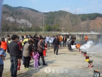 논산시 양촌면, 요식업소 소화기 사용 실습 행사