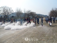 논산시 양촌면, 요식업소 소화기 사용 실습 행사