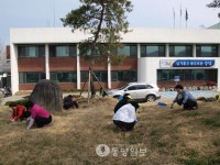 주덕 자매봉사단, 읍사무소 환경정화 봉사