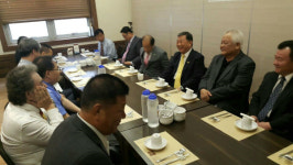 이언구 충북도의장, 지체장애인 협회와 대화