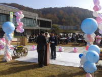 진천 문백면 이색 결혼식 눈길