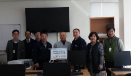 현대자동차 청주서비스센터, 청주내덕노인복지관에 TV 전달