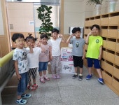 율량사천동주민센터, 무궁화유치원 우유팩 교환