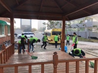 아산시 시설관리공단 시설물유지관리협회와 온양4동 경로당  청소 봉사활동...