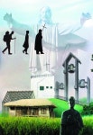 한국의 산티아고 솔뫼 성지 순례길 담은 대형 작품 전시 눈길
