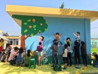 예산 용동초 학부모와 함께 벽화 그리기..