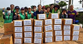 목행용탄동 새마을회, 사랑나눔 감자수확