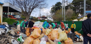 홍성군 장곡면 새마을회, 깨끗한 마을 만들기  구슬땀