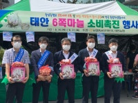 충남농협, 내포신도시 목요장터에서 마늘 소비촉진 행사