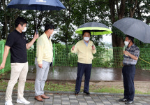 한범덕 청주시장, 미원면 운암리 일원 태풍 대비 현장점검