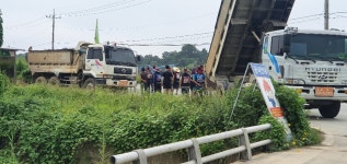 민주노총 충북지부 ㈜지성건설산업과 공사 장비 배차 문제로 대립