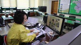 박은향 청주 청원구청장, 비대면 현안업무회의 개최