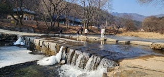 입춘이 지난 공주 마곡사 계곡