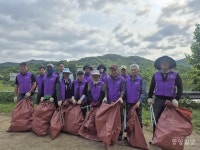 괴산군 감물면 주민자치위 안민천 환경정화