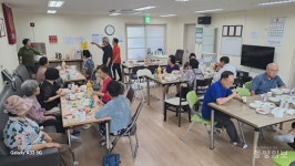 청주 LH동남1단지 아파트, 복달임 행사 열어 갈비탕 나눔