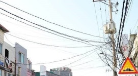 옥천읍, 삼금로 공중에 뒤엉킨 거미줄 전선 사라진다