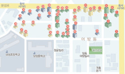 분성로 따라 접근성 좋아 음식점 성업