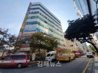 김해 대청동 8층 상가서 화재, 인명 피해 없어