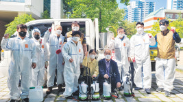 양산 양주동 주민들, 코로나 방역 봉사